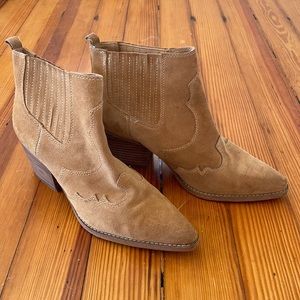 Sam Edelman suede western ankle booties